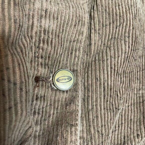 Zana Di Jeans Stretch Corduroy Midi Skirt Women's Brown Pockets Plus Size 24 - Picture 2 of 4